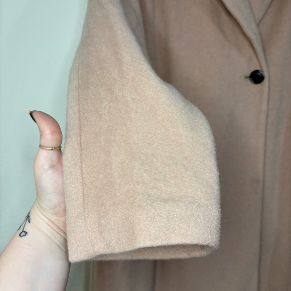 Madewell Wool Mohair Blend Cocoon Coat in Blush Tan Size 12 - Picture 6 of 12